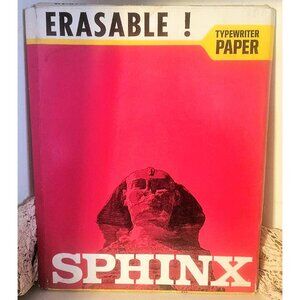 Sphinx Erasable Typewriter Paper Onion Skin Rag Content 100 Shts 9# Vintage NOS